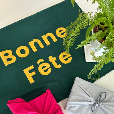 Affiche Bonne Fête en tissu - Couleurs variées