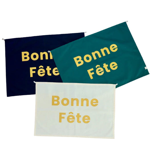 Affiche Bonne Fête en tissu - Couleurs variées