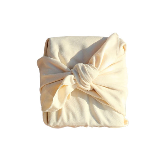 Emballage cadeau réutilisable Furoshiki - Crème