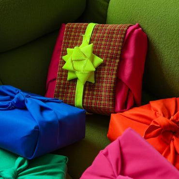 IMPARFAIT - Chou à cadeau en tissu - Jaune fluo