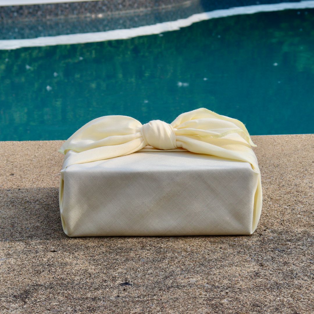 Emballage cadeau réutilisable Furoshiki - Jaune beurre