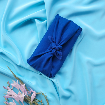Emballage cadeau réutilisable Furoshiki - Bleu