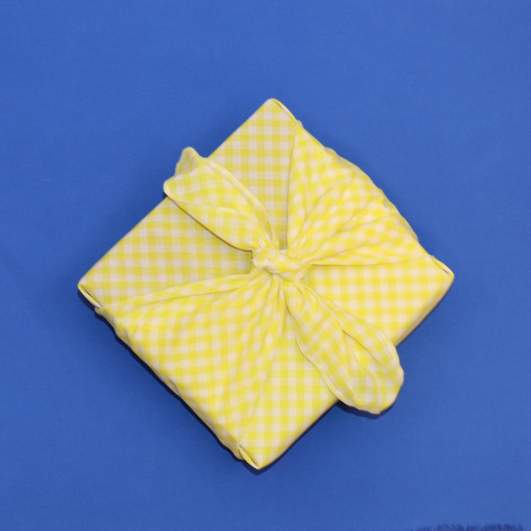 Emballage cadeau réutilisable Furoshiki - Carreaux