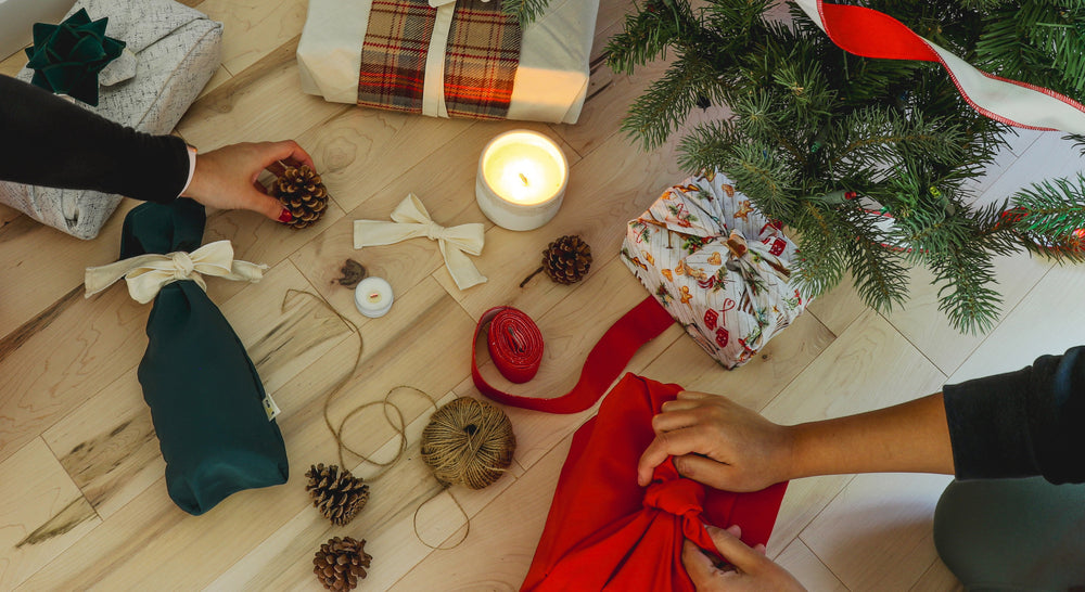 Accessoires à cadeaux, sac à bouteille, furoshikis et vice-versa kit Next Chance