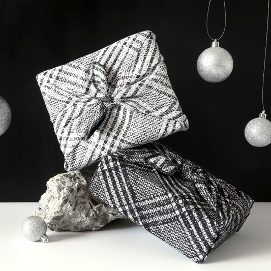Furoshiki Reversible Reusable Gift Wrap - Frost