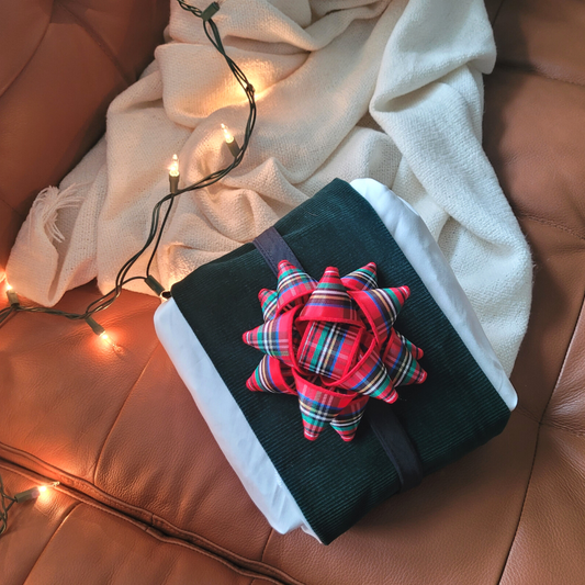 Emballage cadeau réutilisable Vice-Versaᴷᴵᵀ – Harmonie velours côtelé vert